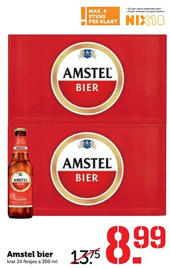 Aanbiedingen Amstel bier - Amstel - Geldig van 02/10/2017 tot 08/10/2017 bij Coop
