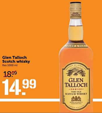 Aanbiedingen Glen talloch scotch whisky - Glen Talloch - Geldig van 02/10/2017 tot 08/10/2017 bij Coop
