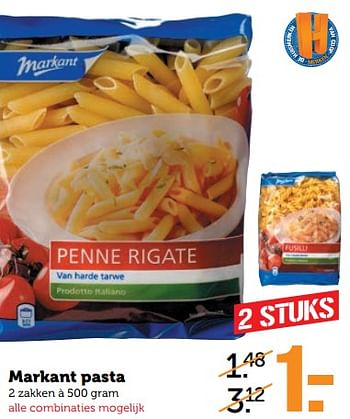 Aanbiedingen Markant pasta - Markant - Geldig van 02/10/2017 tot 08/10/2017 bij Coop