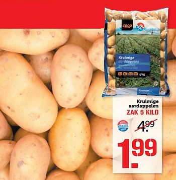 Aanbiedingen Kruimige aardappelen - Huismerk - Coop - Geldig van 02/10/2017 tot 08/10/2017 bij Coop