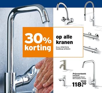 Aanbiedingen Hansgrohe keukenkraan ecos l met draaibare uitloop - Hansgrohe - Geldig van 02/10/2017 tot 08/10/2017 bij Gamma