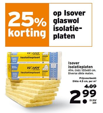 Aanbiedingen Isover isolatieplaten - Isover - Geldig van 02/10/2017 tot 08/10/2017 bij Gamma