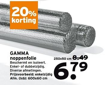 Aanbiedingen Gamma noppenfolie - Huismerk - Gamma - Geldig van 02/10/2017 tot 08/10/2017 bij Gamma