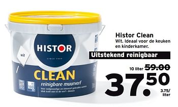 Aanbiedingen Histor clean - Histor - Geldig van 02/10/2017 tot 08/10/2017 bij Gamma