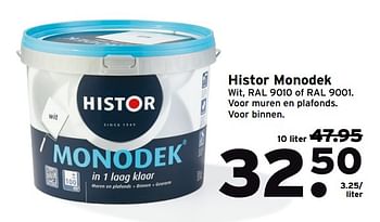 Aanbiedingen Histor monodek - Histor - Geldig van 02/10/2017 tot 08/10/2017 bij Gamma