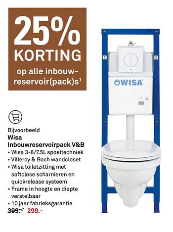 Aanbiedingen Wisa inbouwreservoirpack v+b - Wisa - Geldig van 02/10/2017 tot 08/10/2017 bij Karwei