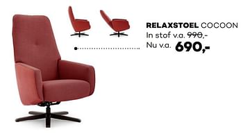 Aanbiedingen Relaxstoel cocoon - Huismerk - Prominent - Geldig van 02/10/2017 tot 14/10/2017 bij Prominent