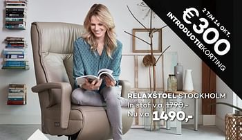 Aanbiedingen Relaxstoel stockholm - Huismerk - Prominent - Geldig van 02/10/2017 tot 14/10/2017 bij Prominent