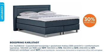 Aanbiedingen Boxspring karlstadt - Huismerk - TotaalBed - Geldig van 02/10/2017 tot 15/10/2017 bij TotaalBed