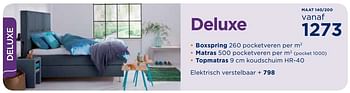 Aanbiedingen Deluxe boxspring - Huismerk - TotaalBed - Geldig van 02/10/2017 tot 15/10/2017 bij TotaalBed