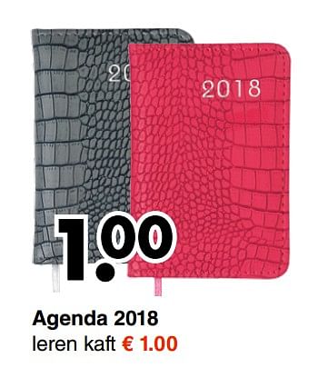 Aanbiedingen Agenda 2018 - Huismerk - Wibra - Geldig van 02/10/2017 tot 14/10/2017 bij Wibra