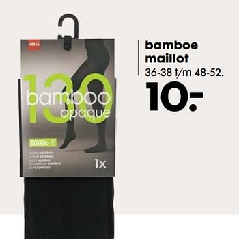 Aanbiedingen Bamboe maillot - Huismerk - Hema - Geldig van 02/10/2017 tot 15/10/2017 bij Hema
