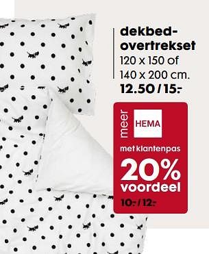 Aanbiedingen Dekbedovertrekset - Huismerk - Hema - Geldig van 02/10/2017 tot 15/10/2017 bij Hema