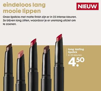 Aanbiedingen Long lasting lipstick - Huismerk - Hema - Geldig van 02/10/2017 tot 15/10/2017 bij Hema
