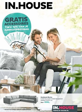 Aanbiedingen Hoekbank mischa - Huismerk - INhouse - Geldig van 02/10/2017 tot 05/11/2017 bij INhouse