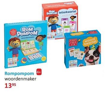 Aanbiedingen Rompompom woordenmaker - Rompompom - Geldig van 02/10/2017 tot 22/10/2017 bij The Read Shop