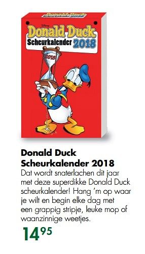 Aanbiedingen Donald duck scheurkalender 2018 - Huismerk - The Read Shop - Geldig van 02/10/2017 tot 22/10/2017 bij The Read Shop