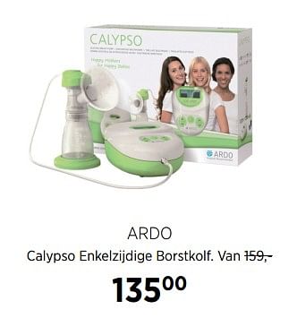 Aanbiedingen Ardo calypso enkelzijdige borstkolf - Ardo Medical - Geldig van 02/10/2017 tot 23/10/2017 bij Babypark