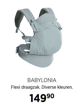 Aanbiedingen Babylonia flexi draagzak - Babylonia - Geldig van 02/10/2017 tot 23/10/2017 bij Babypark