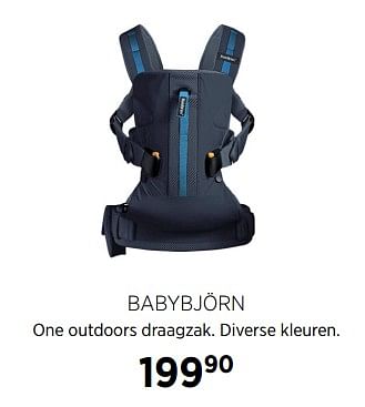 Aanbiedingen Babybjorn one outdoors draagzak - BabyBjorn - Geldig van 02/10/2017 tot 23/10/2017 bij Babypark