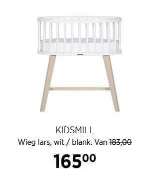 Aanbiedingen Kidsmill wieg lars - Kidsmill - Geldig van 02/10/2017 tot 23/10/2017 bij Babypark