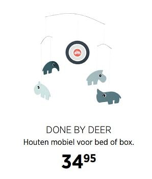 Aanbiedingen Done by deer houten mobiel voor bed of box - Done by Deer - Geldig van 02/10/2017 tot 23/10/2017 bij Babypark