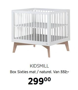 Aanbiedingen Kidsmill box sixties mat - naturel - Kidsmill - Geldig van 02/10/2017 tot 23/10/2017 bij Babypark