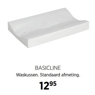 Aanbiedingen Basicline waskussen. standaard afmeting - Basicline - Geldig van 02/10/2017 tot 23/10/2017 bij Babypark