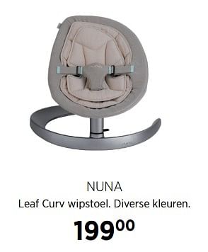Aanbiedingen Nuna leaf curv wipstoel - Nuna - Geldig van 02/10/2017 tot 23/10/2017 bij Babypark