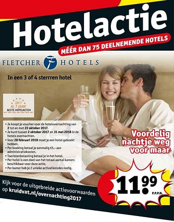 Aanbiedingen Hotelovernachting - Huismerk - Kruidvat - Geldig van 03/10/2017 tot 08/10/2017 bij Kruidvat