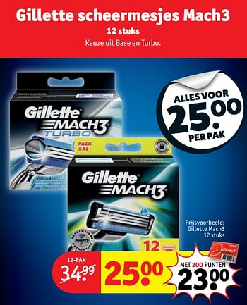 Aanbiedingen Gillette mach3 - Gillette - Geldig van 03/10/2017 tot 08/10/2017 bij Kruidvat