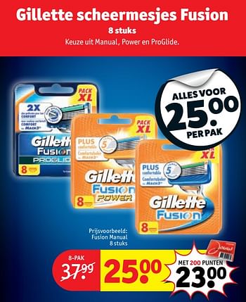Aanbiedingen Fusion manual - Gillette - Geldig van 03/10/2017 tot 08/10/2017 bij Kruidvat