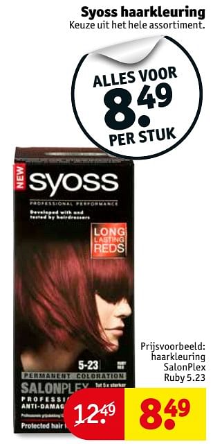 Aanbiedingen Haarkleuring salonplex - Syoss - Geldig van 03/10/2017 tot 08/10/2017 bij Kruidvat