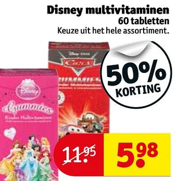 Aanbiedingen Disney multivitaminen - Disney - Geldig van 03/10/2017 tot 08/10/2017 bij Kruidvat
