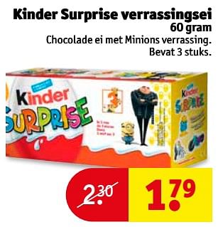Aanbiedingen Kinder surprise verrassingsei - Kinder - Geldig van 03/10/2017 tot 08/10/2017 bij Kruidvat