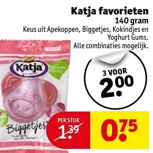 Aanbiedingen Katja favorieten - Katja - Geldig van 03/10/2017 tot 08/10/2017 bij Kruidvat