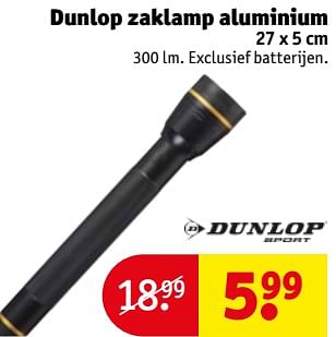 Aanbiedingen Dunlop zaklamp aluminium - Dunlop - Geldig van 03/10/2017 tot 08/10/2017 bij Kruidvat