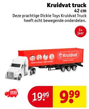 Aanbiedingen Kruidvat truck - Dickie - Geldig van 03/10/2017 tot 08/10/2017 bij Kruidvat