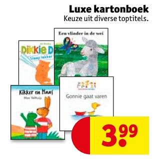 Aanbiedingen Luxe kartonboek - Huismerk - Kruidvat - Geldig van 03/10/2017 tot 08/10/2017 bij Kruidvat