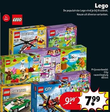 Aanbiedingen Lego city racevliegtuig 60144 - Lego - Geldig van 03/10/2017 tot 08/10/2017 bij Kruidvat