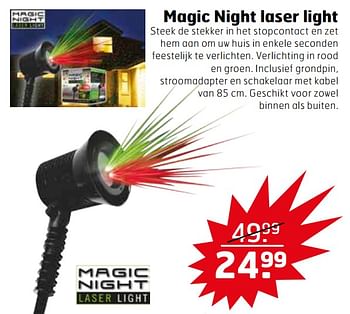 Aanbiedingen Magic night laser light - Magic Night - Geldig van 03/10/2017 tot 15/10/2017 bij Trekpleister