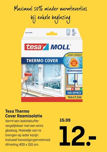 Aanbiedingen Tesa thermo cover raamisolatie - Tesa - Geldig van 02/10/2017 tot 15/10/2017 bij Hubo