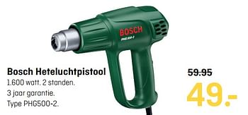 Aanbiedingen Bosch heteluchtpistool - Bosch - Geldig van 02/10/2017 tot 15/10/2017 bij Hubo