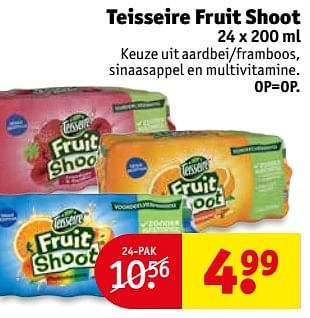 Aanbiedingen Teisseire fruit shoot - Teisseire - Geldig van 03/10/2017 tot 08/10/2017 bij Kruidvat