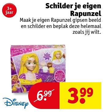 Aanbiedingen Schilder je eigen rapunzel - Disney - Geldig van 03/10/2017 tot 08/10/2017 bij Kruidvat