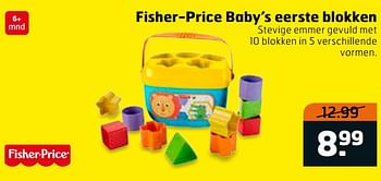 Aanbiedingen Fisher-price baby`s eerste blokken - Fisher-Price - Geldig van 03/10/2017 tot 15/10/2017 bij Trekpleister