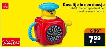 Aanbiedingen Duveltje in een doosje - Playing Kids - Geldig van 03/10/2017 tot 15/10/2017 bij Trekpleister