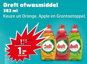 Aanbiedingen Dreft afwasmiddel - Dreft - Geldig van 03/10/2017 tot 15/10/2017 bij Trekpleister