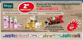 Aanbiedingen Doucheolie beauty geheim - Kneipp - Geldig van 03/10/2017 tot 15/10/2017 bij Trekpleister