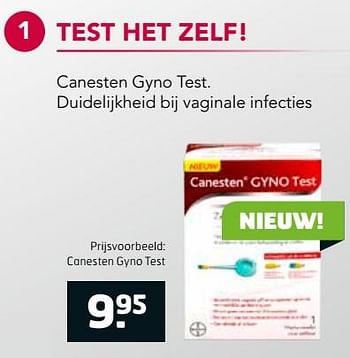 Aanbiedingen Canesten gyno test - Canesten - Geldig van 03/10/2017 tot 15/10/2017 bij Trekpleister